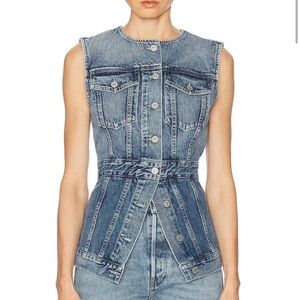 Citizens Of Humanity Blue Denim Sleeveless Top